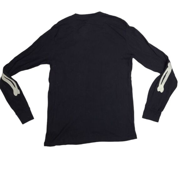 CARTER'S black long sleeve‎ glow in the dark skeleton bones fitted sleep top L - Picture 3 of 8